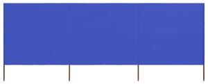 3-panelová zábrana proti vetru látková 400x80 cm azúrovo-modrá