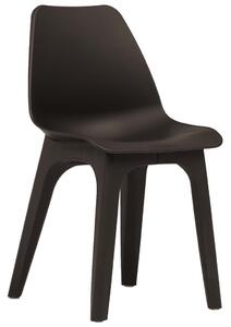 Skladacie stoličky 2 ks hnedé plastové