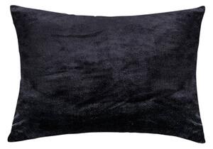 XPOSE® Mikroplyšová obliečka na vankúš - čierna 70x90 cm