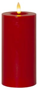 LED sviečka Flamme Flow Pillar Red 17,5 cm