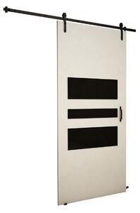 Posuvné interiérové dvere XAVIER 1 - 100 cm, čierne / dub sonoma