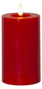 LED sviečka Flamme Flow Pillar Red 15 cm