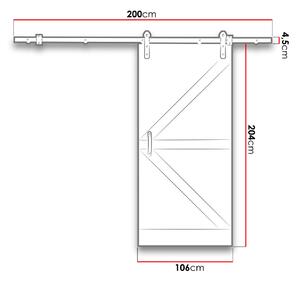 Posuvné interiérové dvere NERE - 100 cm, masívna borovica