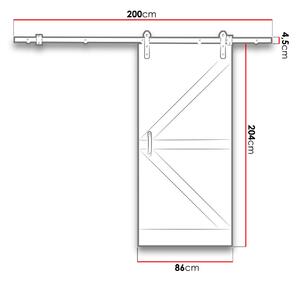 Posuvné interiérové dvere NERE - 80 cm, masívna borovica