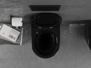 Mexen Lena Rimless závesné WC so sedátkom s pomalým zatváraním, čierna lesklá, 30224070
