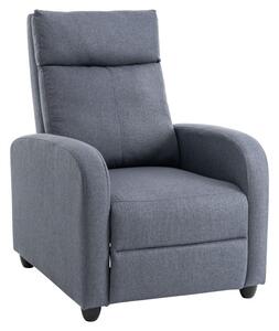 Relaxačné kreslo sivé, mechanicky polohovateľné (k410057)