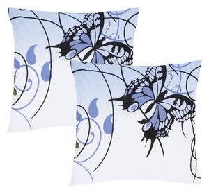 XPOSE® Bavlnená obliečka na vankúš KAROLÍNA - 40 x 40 cm modrá