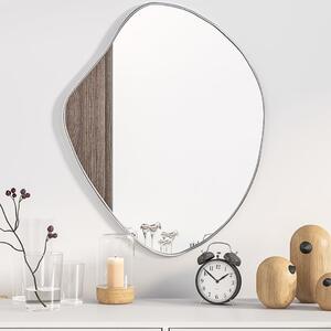 Nástenné zrkadlo strieborné 60x50 cm