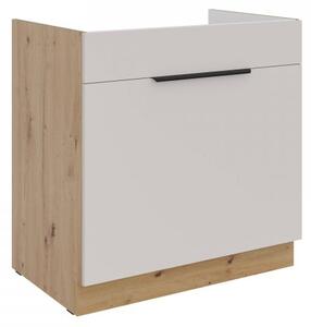 Mirjan24 Dolná drezová kuchynská skrinka Solea 80 ZL 1S BB, Farby: dub artisan / kašmír, Drez: nie 5903211473401