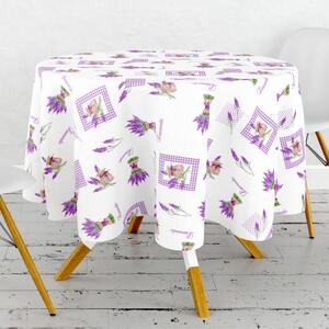Obrus ​​PVC okrúhly FL-1311-01 - Levanduľový sen (rôzne veľkosti)