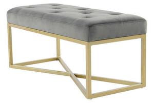 DLHÁ TABURETKA, kov, plast, textil, kompozitné drevo, 90/40/40 cm - Online Only drobný nábytok, Online Only