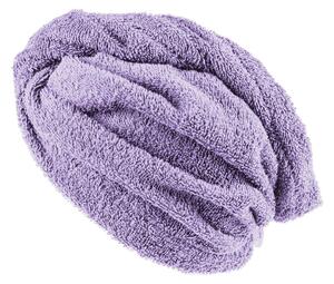 XPOSE® Froté turban na vlasy VERONA - levandulový 30x75 cm
