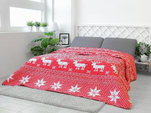 XPOSE® Prikrývka na posteľ VIANOCE - červená 220x240 cm