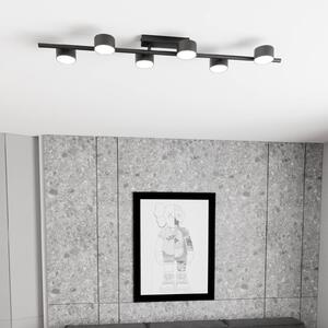 Stropné bodové svetlá Bet, dĺžka 100 cm, čierne, kovové, 6-pl., Čierna, Obývacia izba / jedáleň, kov, Moderný, Stropné svetlo