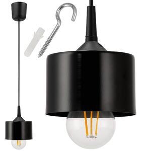 BERGE Závesná lampa MUG - čierna E27