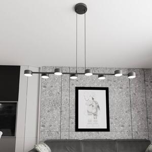 Stropné bodové svetlá Megara, dĺžka 100 cm, kov, 8-pl., Čierna, Obývacia izba / jedáleň, kov, Moderný, Stropné svetlo