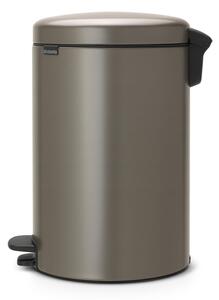 Sivý pedálový oceľový odpadkový kôš 20 l NewIcon – Brabantia