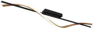 GLOBO 67354D WATKINS stropné svietidlo LED 20,5W 2570/1085lm 3000K čierna, imitácia dreva