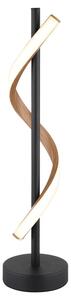 GLOBO 67354T WATKINS stolná lampička V493mm LED 12,5W 1380/540lm 3000K čierna, imitácia dreva