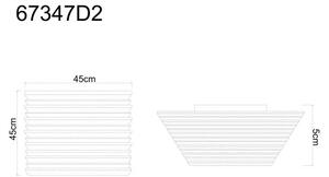 GLOBO 67347D2 HAYDEN stropné svietidlo LED 30W 3100/1500lm 3000K čierna, drevo