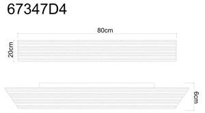 GLOBO 67347D4 HAYDEN stropné svietidlo LED 30W 3100/1500lm 3000K čierna, drevo