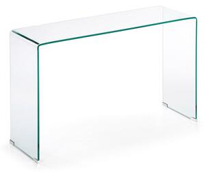 Sklenený konzolový stolík 40x125 cm Burano – Kave Home