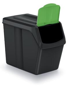 Odpadkový kôš na triedený odpad (4 ks) ISWB20S4 20 l - čierna / kombinácia farieb