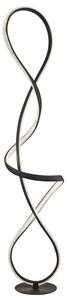 GLOBO 67341SS SWIRL stojacia lampa V1325mm LED 36W 3860/1810lm 4000K čierna, krištáľový efekt