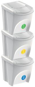 Odpadkový kôš na triedený odpad (3 ks) IKWB25S3 25 l - popolavá