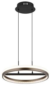 GLOBO 67179H DELLA závesné svietidlo D397mm LED 40W 4400/1790lm 3000+4000+6000K čierna, šedá, krištáľový efekt