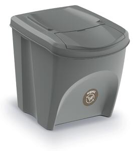 Odpadkový kôš na triedený odpad (4 ks) IKWB25S4 25 l - sivý kameň