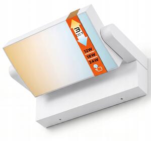 Smart LED LED vonkajšia nástenná lampa 3CCT 12-24W 2400Lm IP54 biela