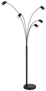 GLOBO 57910-5S ROBBY stojacia lampa V2040mm 5xGU10 čierna