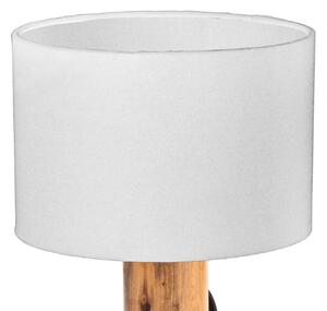 GLOBO 50210146X NORIN stolná lampička V320mm 1xE14 drevo, biela