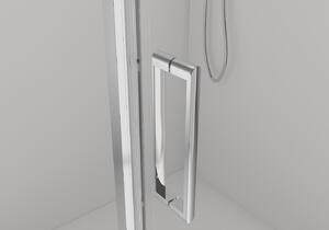 CERANO - Sprchovací kút Porte L/P - chróm, transparentné sklo - 100x90 cm - krídlový