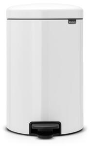 Biely nášľapný oceľový odpadkový kôš 20 l NewIcon – Brabantia