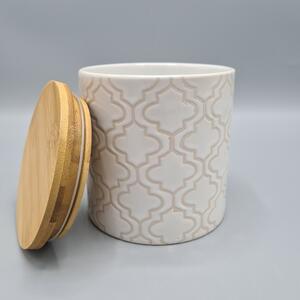 Keramická nádoba s bambusovým vrchnákom