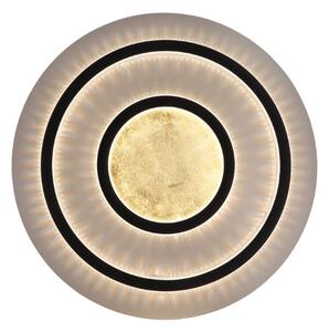 GLOBO 48042-60G JAYDEN stropné svietidlo D550mm LED 60W 9100/2100lm 3000-6500K čierna, zlatá, krištáľový efekt, časovač, diaľkový ovládač