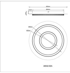 GLOBO 48042-60A JAYDEN stropné svietidlo D550mm LED 60W 9100/2100lm 3000-6500K čierna, šedá, krištáľový efekt, časovač, diaľkový ovládač