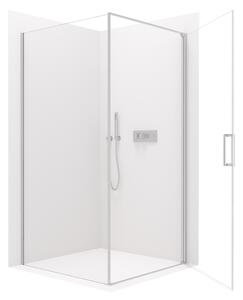 CERANO - Sprchovací kút Porte L/P - chróm, transparentné sklo - 80x70 cm - krídlový