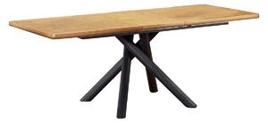 Rozkladací stôl 160-200 Derrick - Dub prírodné / Čierny
