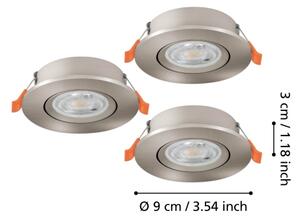 Eglo 902268 -SADA 3x LED zapustené bodové svietidlo BARRANCO LED/4,8W/230V chróm