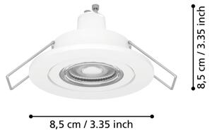 Eglo 902234 - LED kúpeľňové podhľadové bodové svietidlo BARRANCO 1xGU10/4,5W/230V IP44 biela