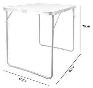 Záhradný stôl Travel (pre 2 osoby) (hliník + biela). Vlastná spoľahlivá doprava až k Vám domov. 1052673