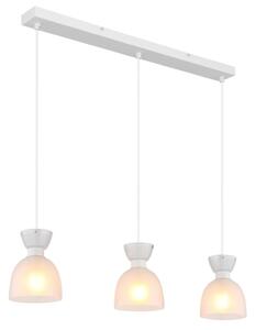 GLOBO 15769W-3 MASSEY závesné svietidlo 3xE14 biela, opálová