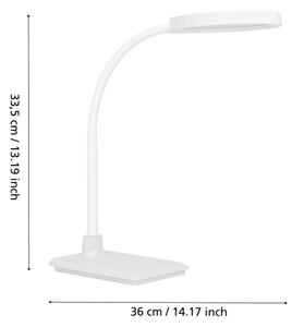 Eglo 902178 - LED stmievateľná stolná lampa LAURO LED/5,5W/230V 2700/4000/6500K biela