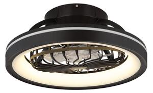 GLOBO 03665 DEANNE stropný ventilátor so svetlom D480mm LED 40W 5200/560lm 2700-6500K+RGB čierna, časovač, dúhový efekt, diaľkový ovládač