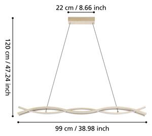 Eglo 901106 - LED luster na lankách LASANA LED/35W/230V zlatý