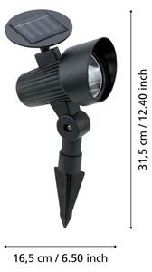 Eglo 48504 - SADA 3x LED solárnych svietidiel GIONATA LED/200 mAh IP44 čierna
