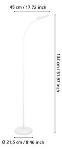 Eglo 902179 - LED stmievateľná stojacia lampa LAURO LED/5,5W/230V 2700/4000/6500K biela